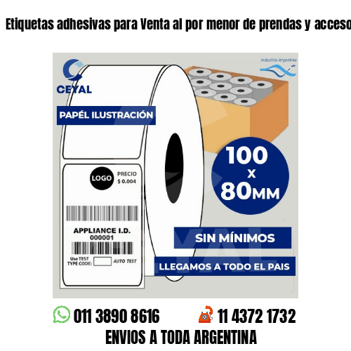 Etiquetas adhesivas para Venta al por menor de prendas y accesorios