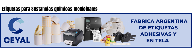 Etiquetas para Sustancias químicas medicinales