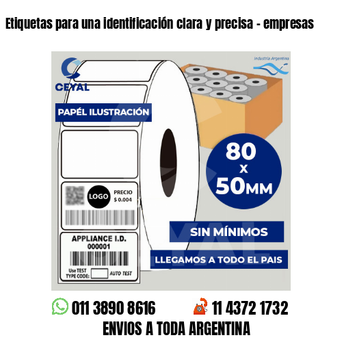 Etiquetas para una identificación clara y precisa – empresas