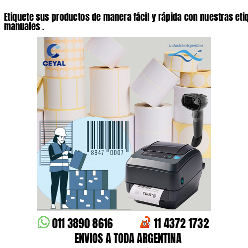 Etiquete sus productos de manera fácil y rápida con nuestras etiquetadoras manuales .