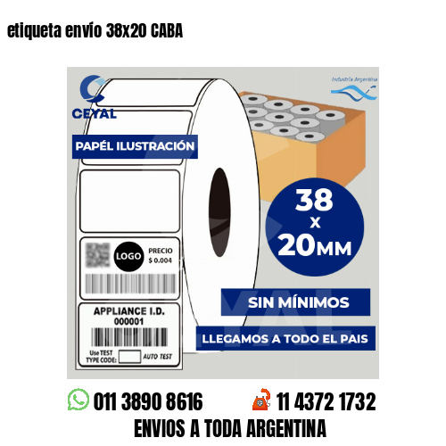 etiqueta envío 38×20 CABA