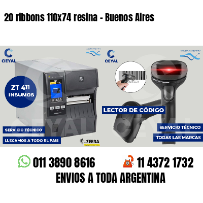 20 ribbons 110x74 resina - Buenos Aires