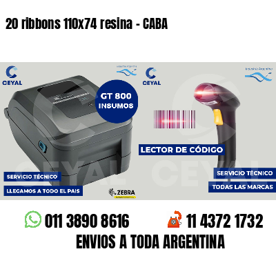 20 ribbons 110x74 resina - CABA