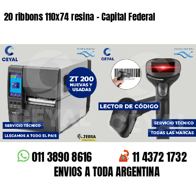 20 ribbons 110x74 resina - Capital Federal