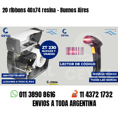 20 ribbons 40x74 resina - Buenos Aires