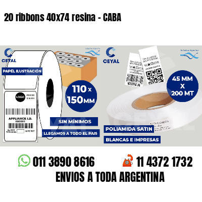 20 ribbons 40x74 resina - CABA