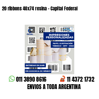 20 ribbons 40x74 resina - Capital Federal