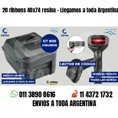 20 ribbons 40x74 resina - Llegamos a toda Argentina