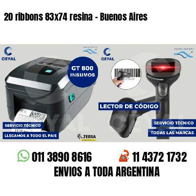 20 ribbons 83x74 resina - Buenos Aires