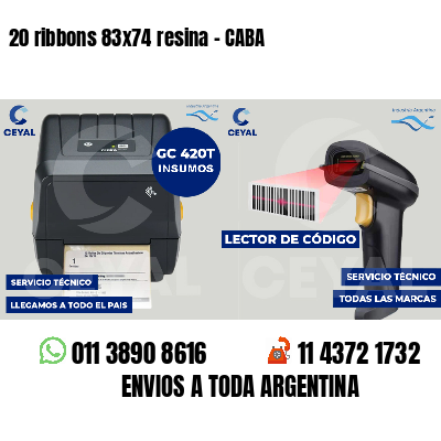 20 ribbons 83x74 resina - CABA