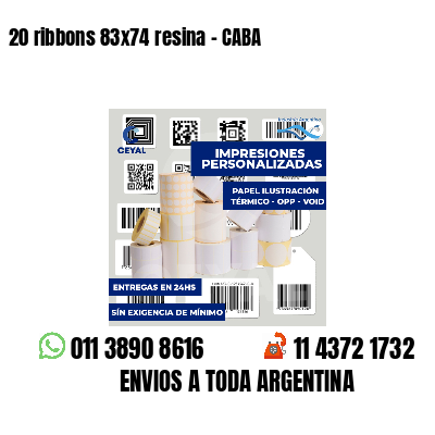 20 ribbons 83x74 resina - CABA