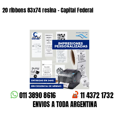 20 ribbons 83x74 resina - Capital Federal