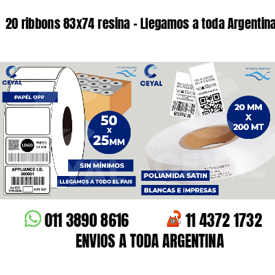 20 ribbons 83x74 resina - Llegamos a toda Argentina