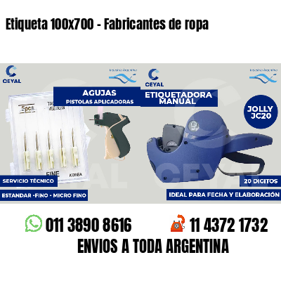 Etiqueta 100x700 - Fabricantes de ropa 