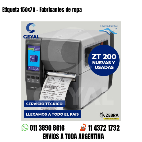 Etiqueta 150×70 – Fabricantes de ropa