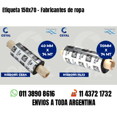 Etiqueta 150x70 - Fabricantes de ropa 