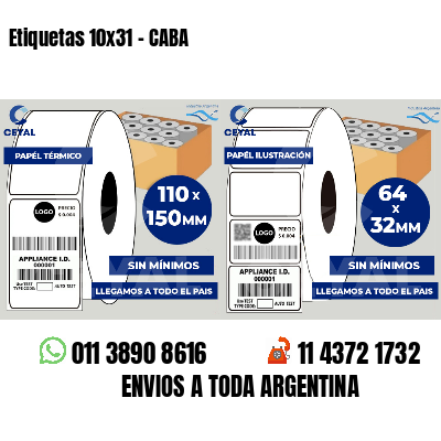Etiquetas 10x31 - CABA