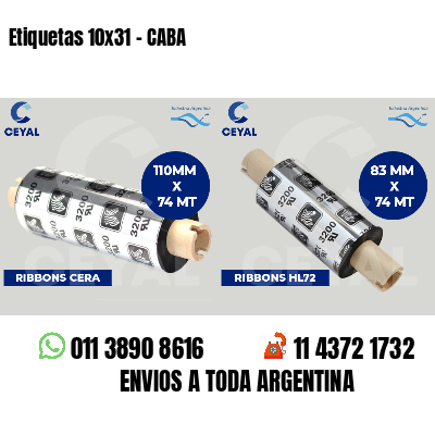 Etiquetas 10x31 - CABA