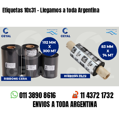 Etiquetas 10x31 - Llegamos a toda Argentina