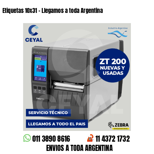 Etiquetas 10×31 – Llegamos a toda Argentina
