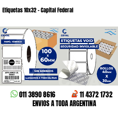 Etiquetas 10x32 - Capital Federal