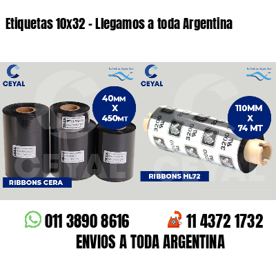 Etiquetas 10x32 - Llegamos a toda Argentina