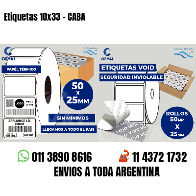 Etiquetas 10x33 - CABA