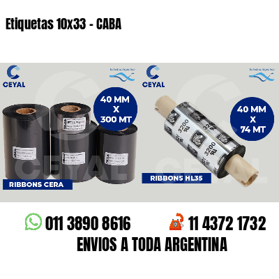 Etiquetas 10x33 - CABA