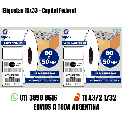 Etiquetas 10x33 - Capital Federal