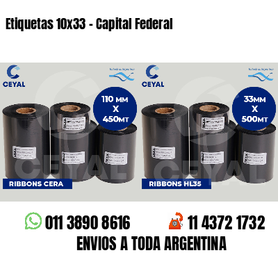 Etiquetas 10x33 - Capital Federal