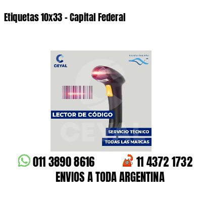 Etiquetas 10x33 - Capital Federal