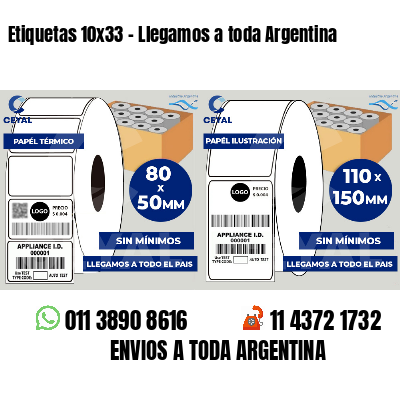 Etiquetas 10x33 - Llegamos a toda Argentina