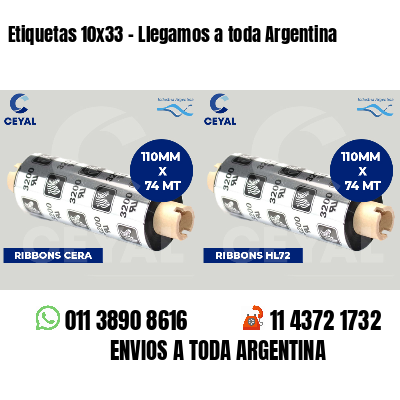 Etiquetas 10x33 - Llegamos a toda Argentina