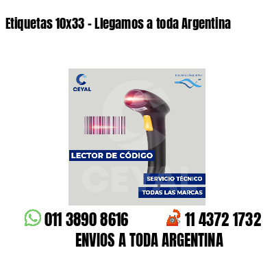Etiquetas 10x33 - Llegamos a toda Argentina