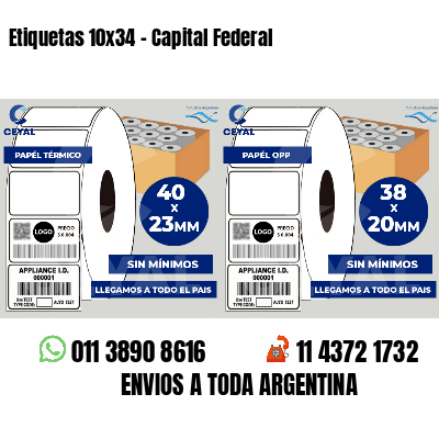 Etiquetas 10x34 - Capital Federal