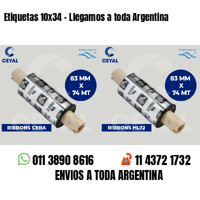Etiquetas 10x34 - Llegamos a toda Argentina