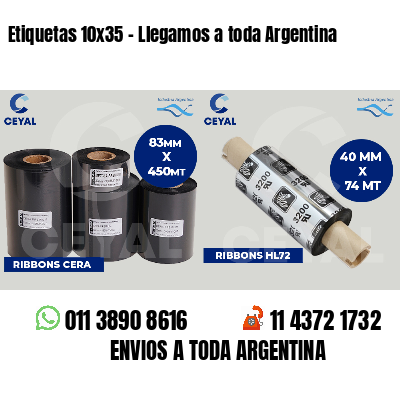 Etiquetas 10x35 - Llegamos a toda Argentina
