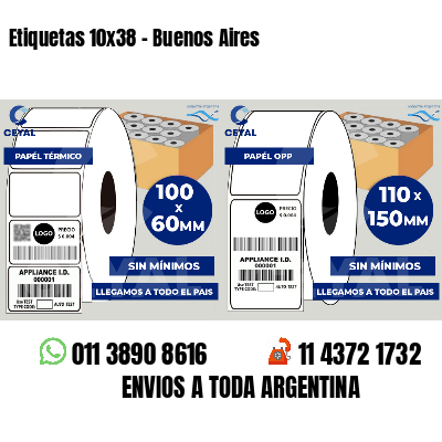 Etiquetas 10x38 - Buenos Aires