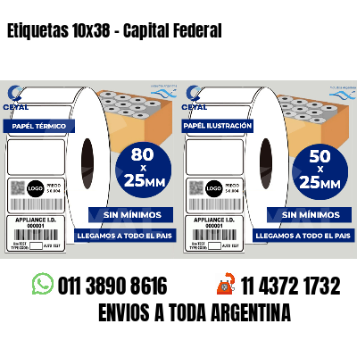 Etiquetas 10x38 - Capital Federal