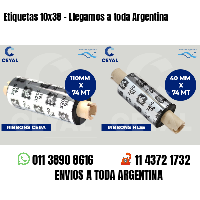 Etiquetas 10x38 - Llegamos a toda Argentina