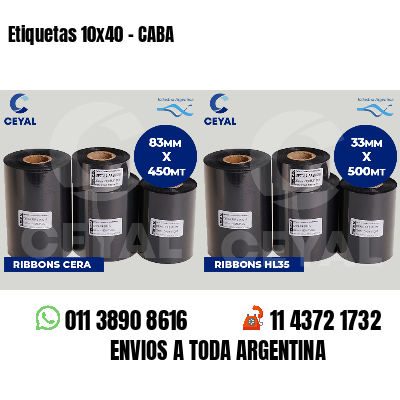 Etiquetas 10x40 - CABA