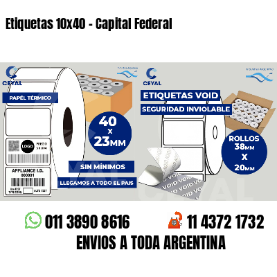 Etiquetas 10x40 - Capital Federal