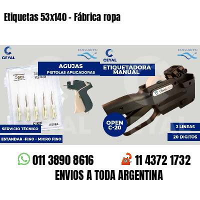 Etiquetas 53x140 - Fábrica ropa