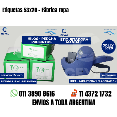 Etiquetas 53x20 - Fábrica ropa