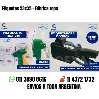 Etiquetas 53x35 - Fábrica ropa