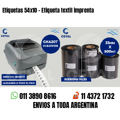 Etiquetas 54x10 - Etiqueta textil imprenta