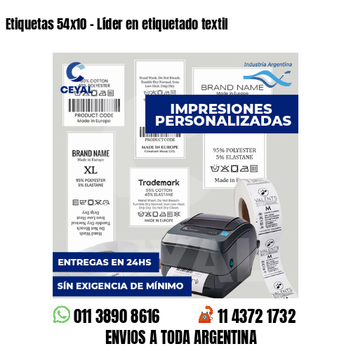 Etiquetas 54x10 - Líder en etiquetado textil