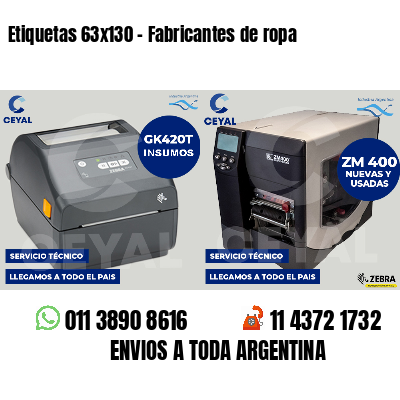 Etiquetas 63x130 - Fabricantes de ropa