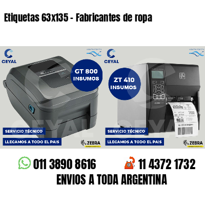Etiquetas 63x135 - Fabricantes de ropa