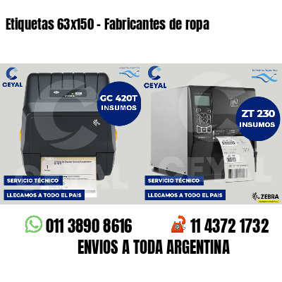 Etiquetas 63x150 - Fabricantes de ropa
